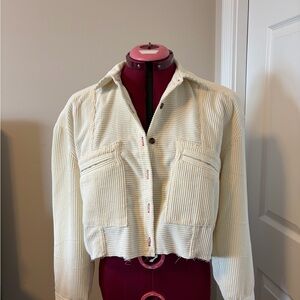 BDG Off-White Corduroy Utility Jacket